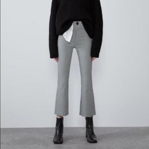 Zara flared plaid pants